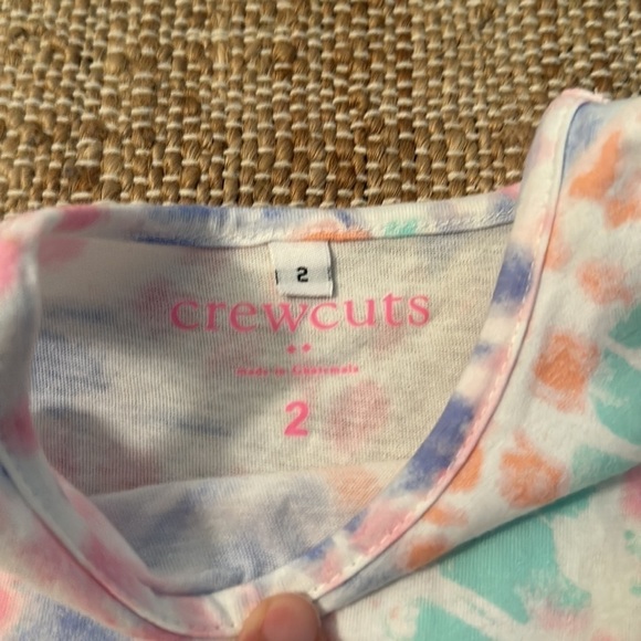 J.Crew Crew Cuts Tie Dye Sleeveless Dress Ruffle Hem 2T - Picture 5 of 6